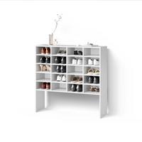 SCHUHSCHRANK Liguria Weiß 20 Fächer - Weiß, Holzwerkstoff (104/99/33cm) - Livinity®