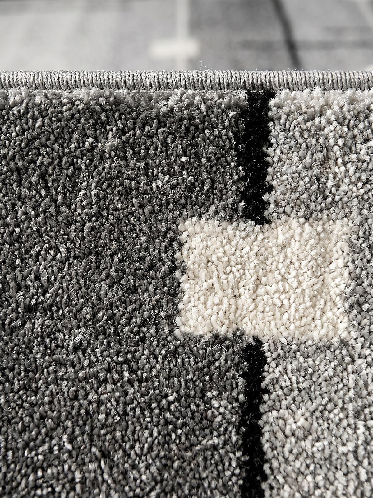 TEPPICH Niederflor Patchwork THUR Polypropylen Grau 80 x 140 cm - Grau, Textil (240/330cm) - KADIMA DESIGN