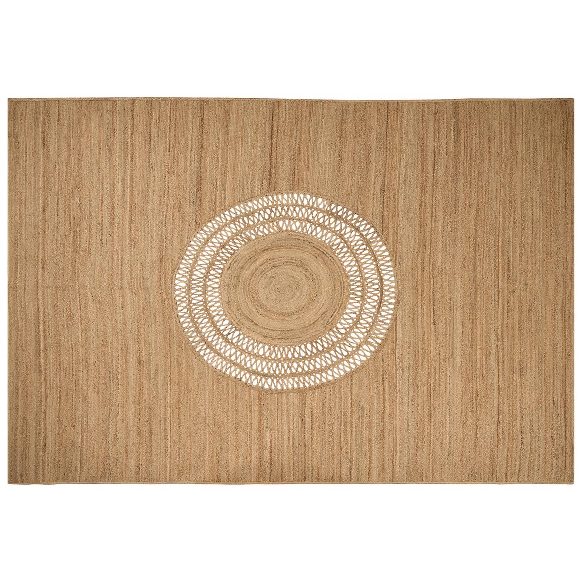 TEPPICH geflochten Beige 160/230 cm Bogazoren - Beige, Naturmaterialien (160/230cm) - Beliani