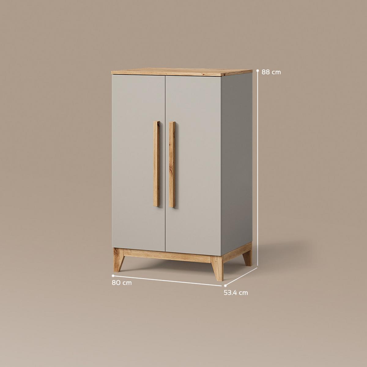 KINDERKLEIDERSCHRANK Mailo Cashmere/Artisan 70 x 120 cm - Kaschmir/Eiche Artisan, Holzwerkstoff (70/120/53.4cm) - Livinity®