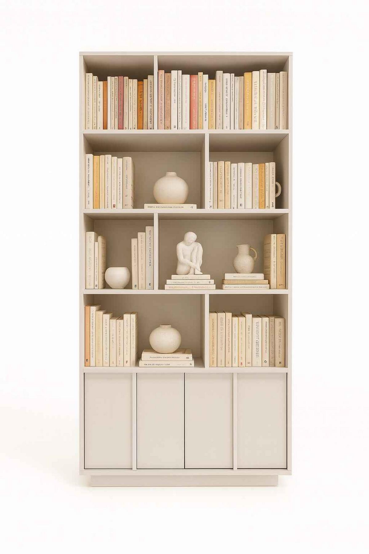 BÜCHERREGALE PIANO 90 / 195 / 36 cm Kaschmir - Kaschmir, Holzwerkstoff (90/195/36cm) - MASSENO