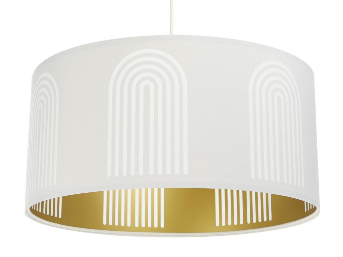 HÄNGELEUCHTE Gold 40/90 cm - Goldfarben/Weiß, Kunststoff (20/0.4/90cm) - ONZENO