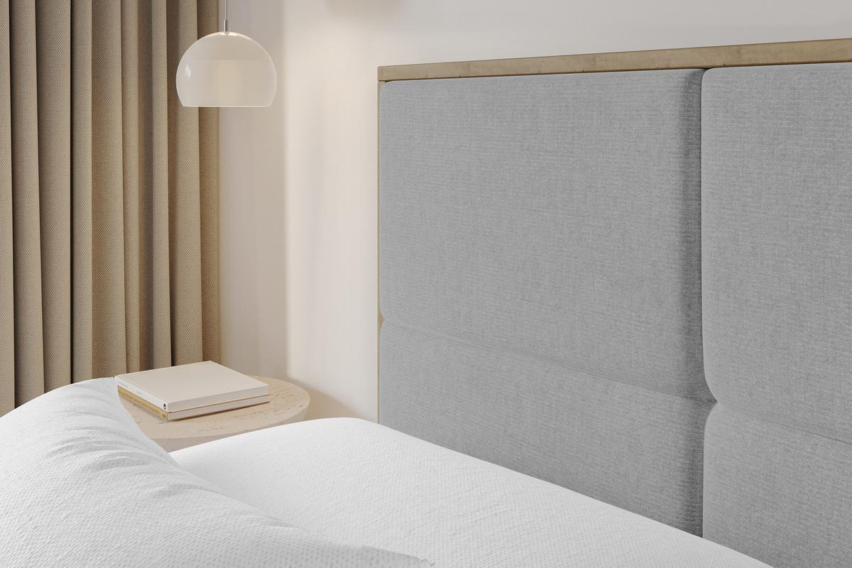 POLSTERBETT mit Bettkasten und Lattenrost, Bett mit Matratze H3/H4 - LILA 140x200 Grau - Hellgrau, Holzwerkstoff/Textil (140/200cm) - ALTDECOR