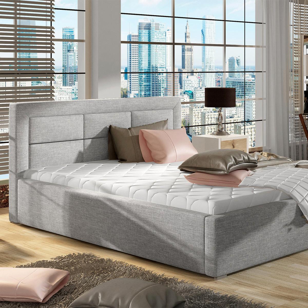 BOXBETT 160/200 Nael Grau - Grau, Holz (160/200cm) - Petits-meubles