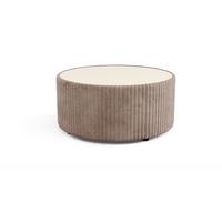 COUCHTISCH LINEO 89 cm Wohnzimmertisch gepolstert Braun - Braun, Holzwerkstoff/Textil (89/89/42cm) - MASSENO