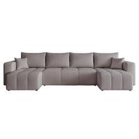 WOHNLANDSCHAFT PEDRO mit Schlaffunktion und Bettkasten Dunkelgrau - Dunkelgrau, Holzwerkstoff/Textil (318/79/145cm) - Idohome
