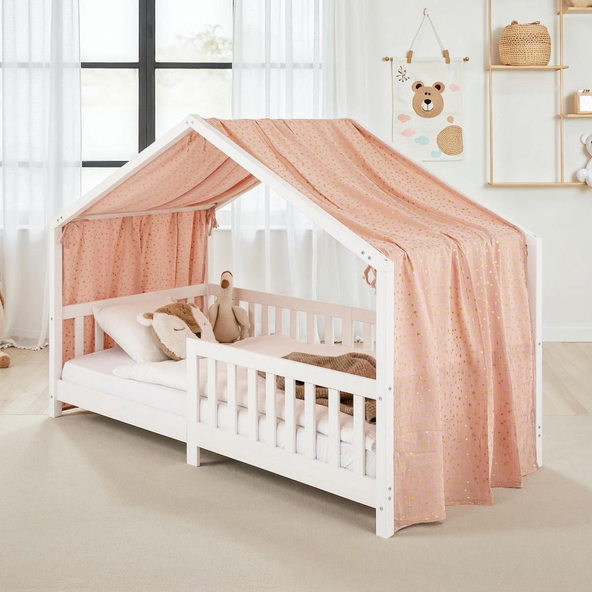 HAUSBETT- HIMMEL LIAN - Goldfarben/Rosa, Textil - IDIMEX