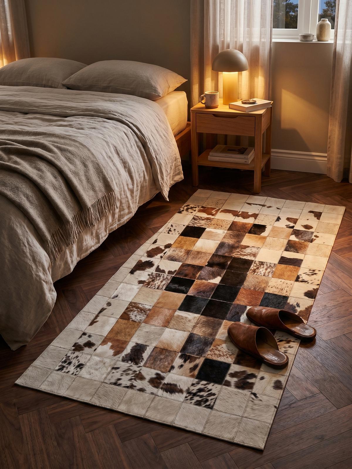 TEPPICH Flachgewebe Waschbar PIZOL in Weiß, im Patchwork-Stil, 140 x 200 cm - Weiß, Textil (200/140cm) - KADIMA DESIGN