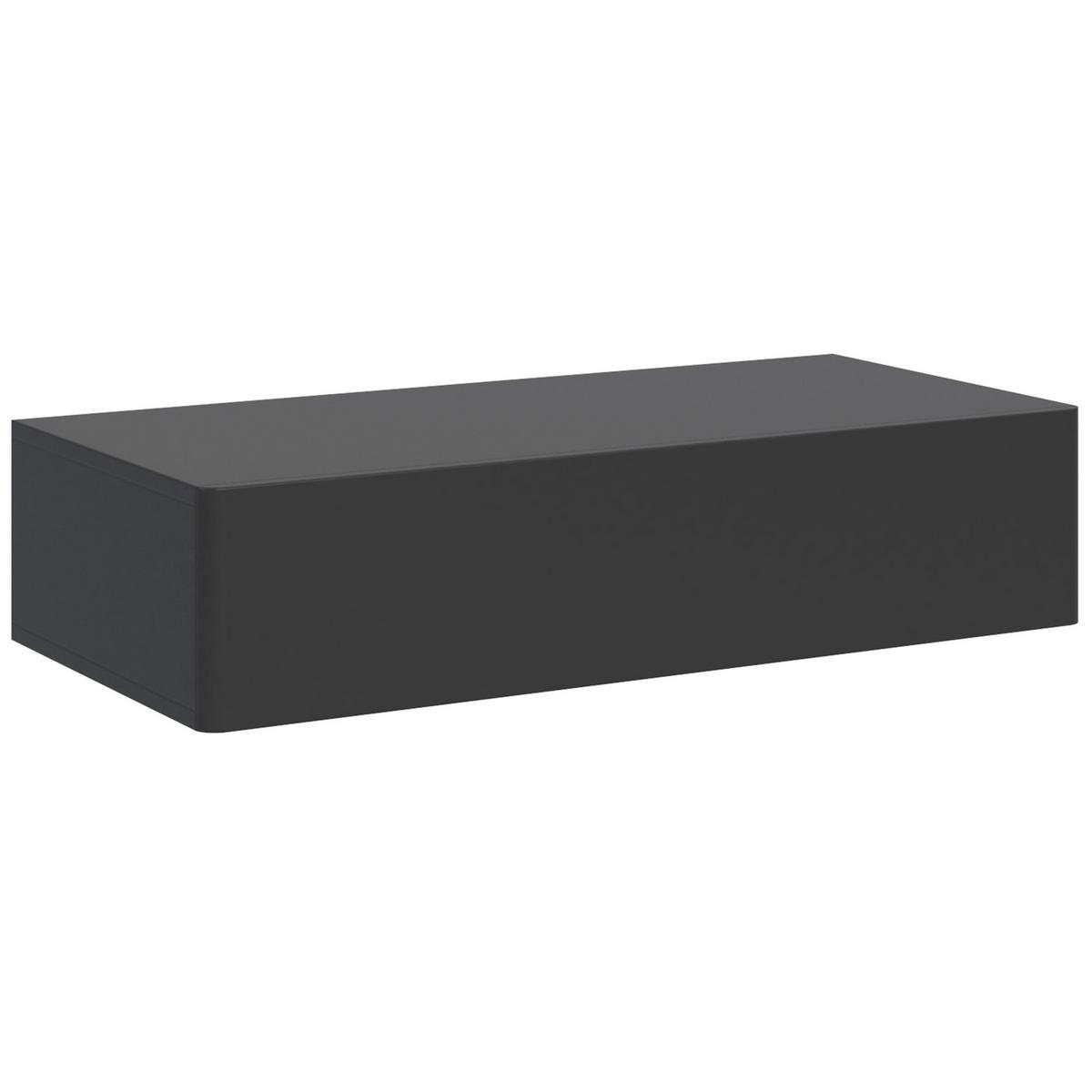 WANDKONSOLE Olio SCHWARZ 90 CM - Schwarz, Holzwerkstoff (90/17/39.6cm) - Selsey