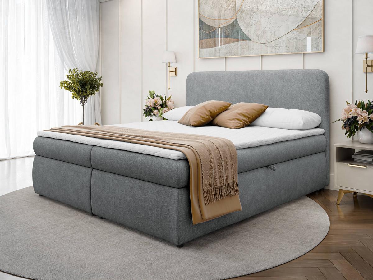 BOXBETT Bonny - H3 - Schwarz/Grau, Holz/Holzwerkstoff (180/200cm) - MIRJAN24