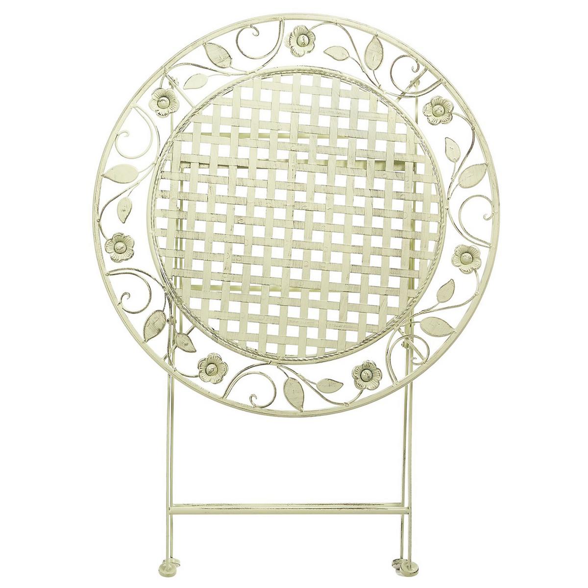 GARTENTISCH Metall Hellgrün Bivio - Grün, Metall (70/70/73cm) - Beliani