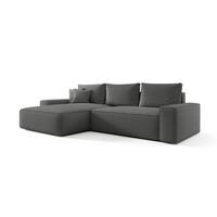 ECKSOFA Walken Mit Schlaffunktion - Dunkelgrau, Holzwerkstoff/Textil (280/185cm) - Fun Möbel