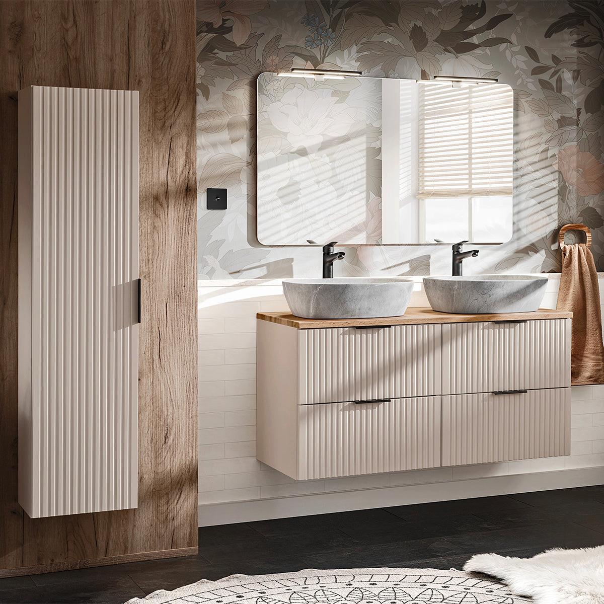 WASCHTISCHUNTERSCHRANK 120.4cm Adriel Kaschmir - Beige, Holzwerkstoff (120.4/57/46cm) - Petits-meubles