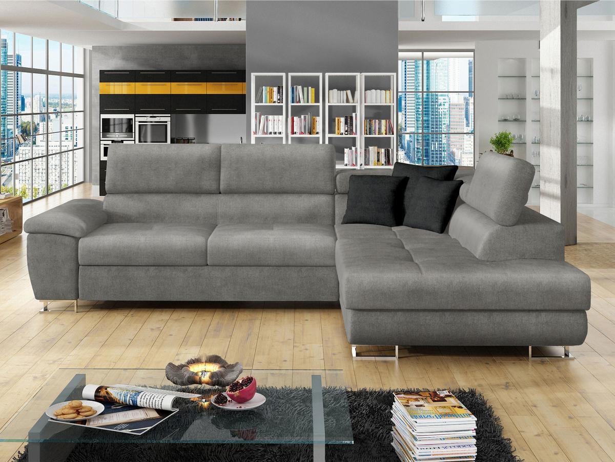 ECKSOFA Cotere, Seite: Rechts - Silberfarben, Holz/Textil (270/202cm) - MIRJAN24