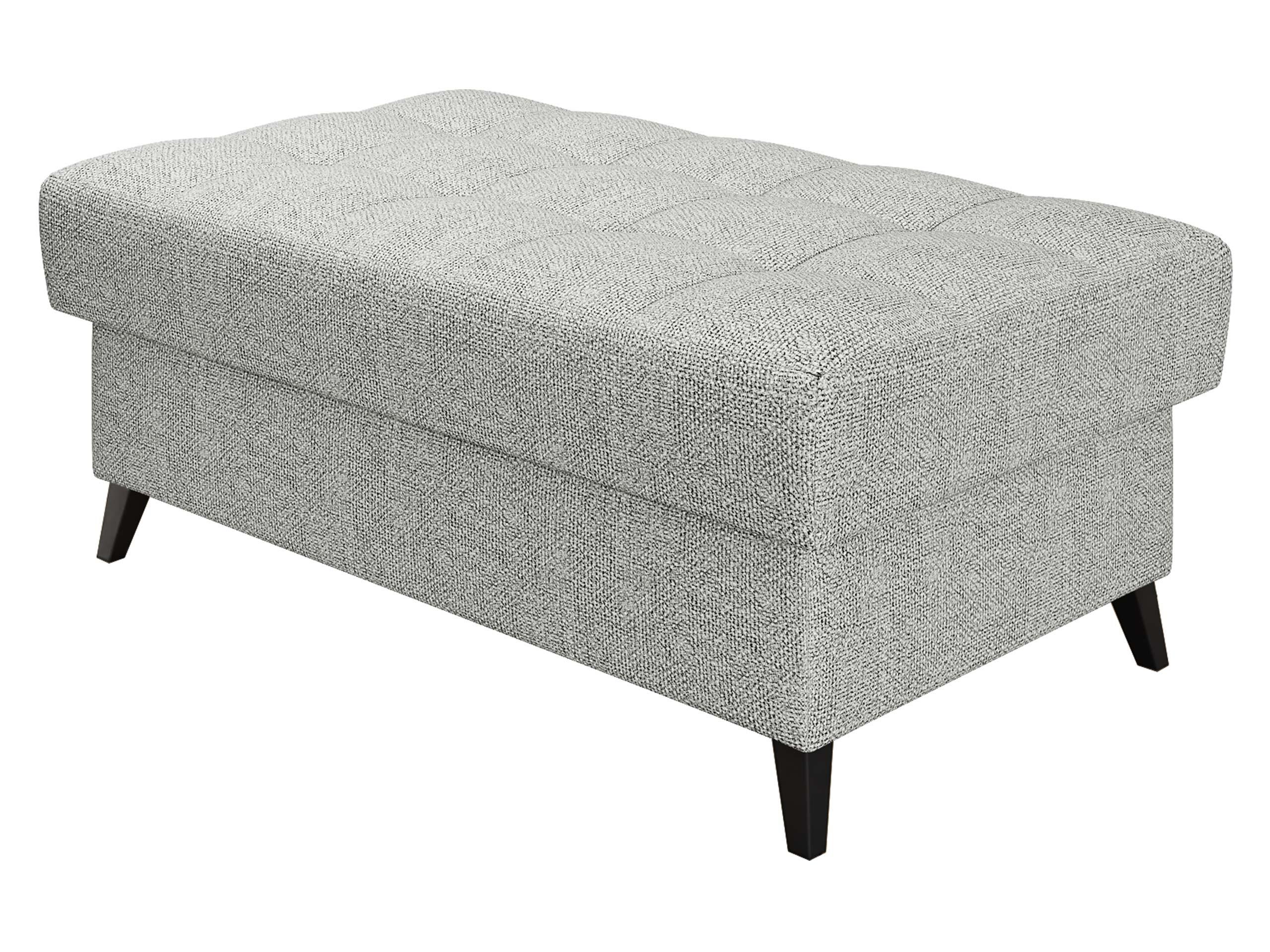 POLSTERHOCKER Nord - Hellgrau/Schwarz, Holz/Textil (106/44/67cm) - MIRJAN24
