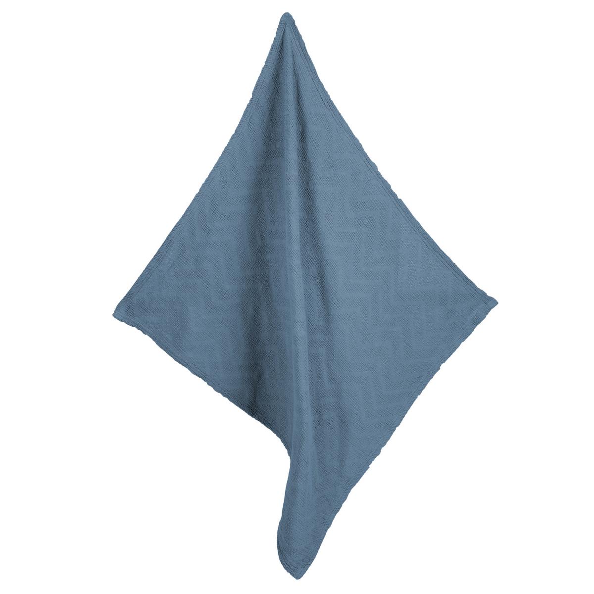 DECKE IN STRICKOPTIK 80 x 80 cm Seashells indigo - Blau, Textil (80/80cm) - Roba