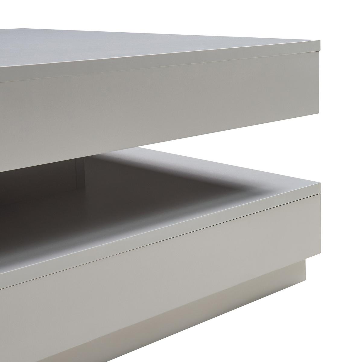 COUCHTISCH Florenz 76/76/38 cm - Hellgrau, Holzwerkstoff (76/76/38cm) - [en.casa]