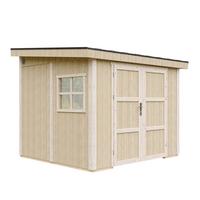 GARTENHAUS 5,9 m² - H231x248x294 cm - Ohne Boden und Seitenwand – M938B - Beige, Holz (236/231/250cm) - Timbela