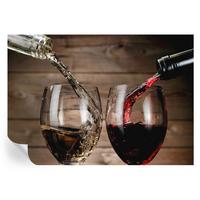 FOTOTAPETE 208x146 cm - Gläser Wein - Grau, Textil (208/146cm) - Wallfluent