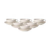 TEETASSEN MIT UNTERTASSEN For Me weiß 110 ml 6er Set - Weiß, Keramik (0.11L) - Villeroy & Boch