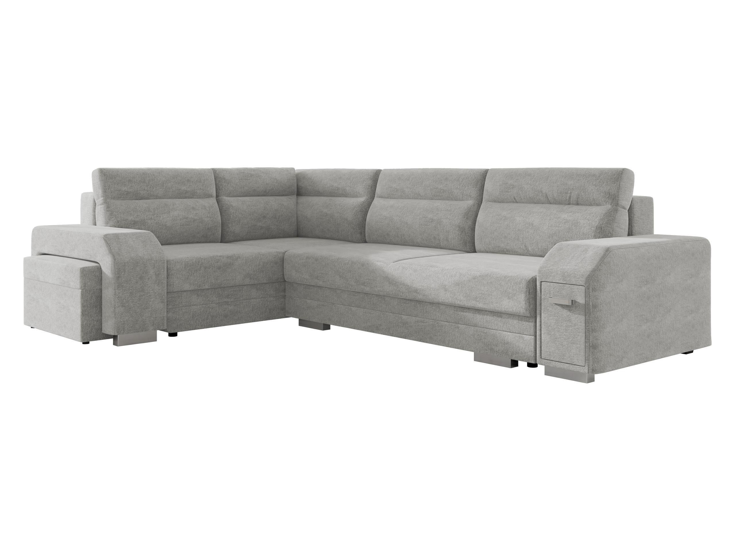 ECKSOFA Alvares, Seite: Links - Hellgrau, Holz/Kunststoff (305/205cm) - MIRJAN24