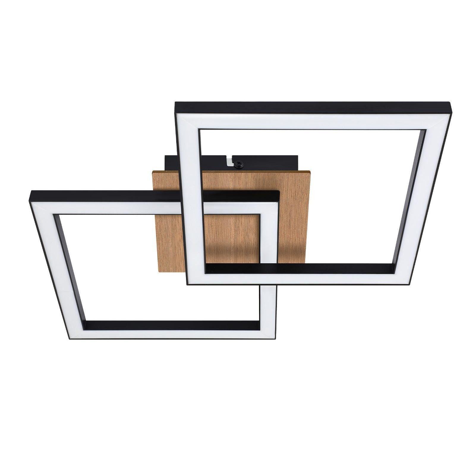 LED-DECKENLEUCHTE Frost 33.3/33/6.1 cm - Schwarz, Metall (33.3/33/6.1cm) - Nettlife
