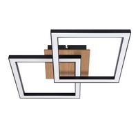 LED-DECKENLEUCHTE Frost 33.3/33/6.1 cm - Schwarz, Metall (33.3/33/6.1cm) - Nettlife