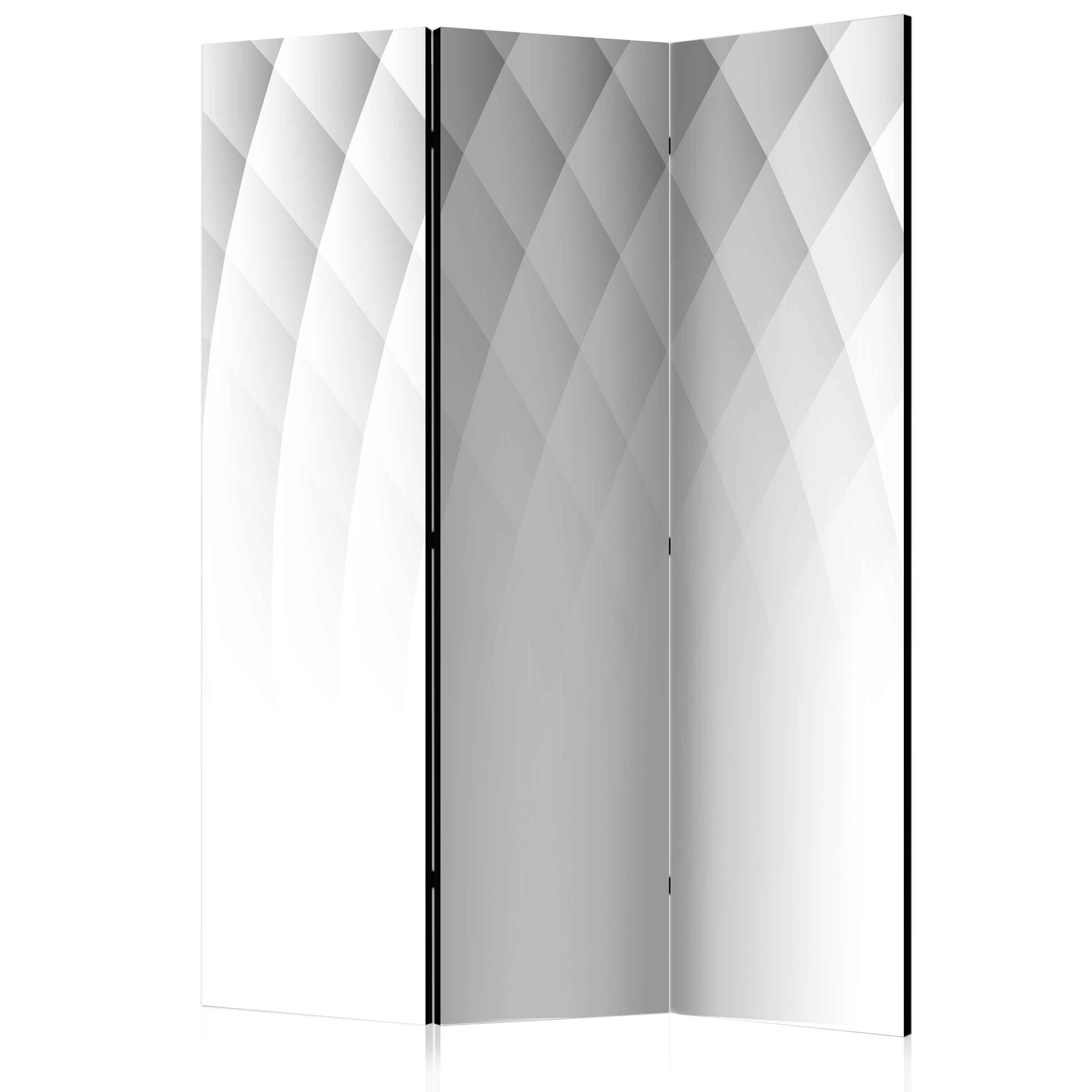 PARAVENT Einseitig Bedruckter 3-tlg 135x172 cm Lichtstruktur Abstraktion - Weiß, Holz/Textil (135/172/3cm) - Muralo