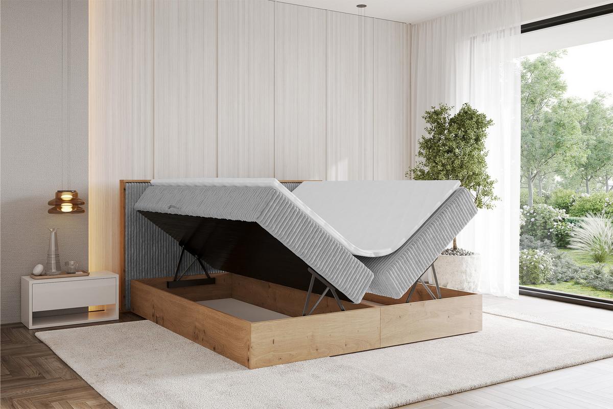 BOXBETT LOLLI9 - 200x200 - H4 Grau - Grau, Holzwerkstoff (200/200cm) - ALTDECOR
