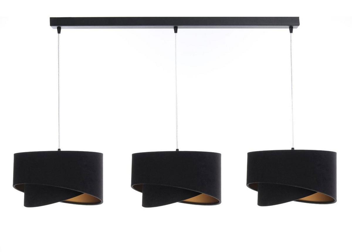 HÄNGELEUCHTE Gold 30/18 cm - Goldfarben/Schwarz, Kunststoff (30/0.3/18cm) - ONZENO