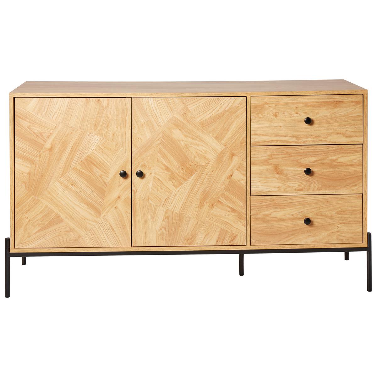SIDEBOARD mit 2 Türen Braun Arizona - Braun, Holzwerkstoff (140/80/40cm) - Beliani