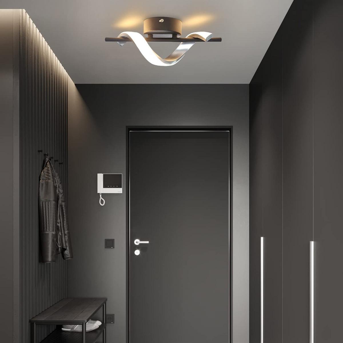 LED-WANDLEUCHTE Sparklite 30/12/12 cm - Schwarz, Metall (12/12/30cm) - ZMH