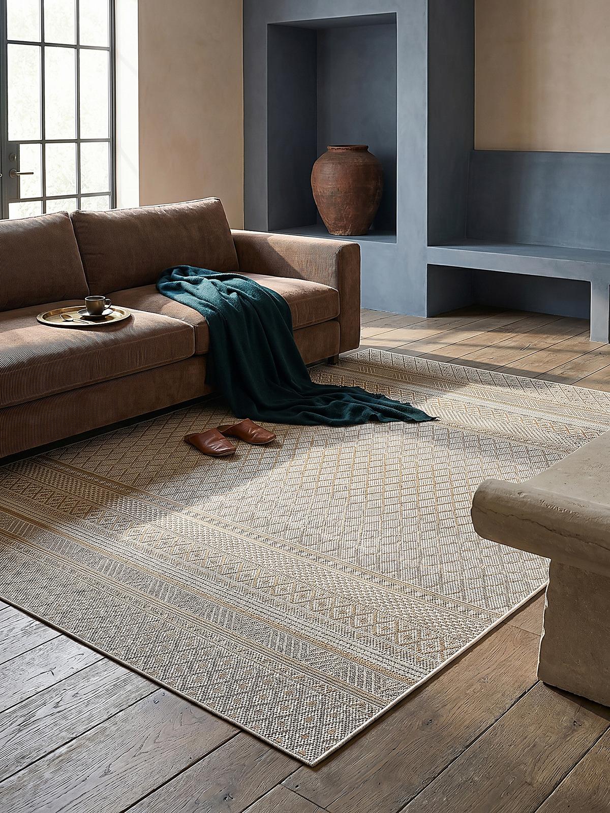 FLACHWEBTEPPICH Berber ESERA Polypropylen Beige 120 x 160 cm - Beige, Textil (120/160cm) - KADIMA DESIGN