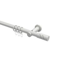 GARDINENSTANGE Platon Zoena 260 cm (geteilt in 2 x 130 cm), 1-läufig, 20 mm Ø Weiß - Weiß, Metall (260cm) - INTERDECO