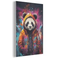 AKUSTIKBILD Panda - Jacke - Graffiti - Orange Wanddeko 60x90 cm - Orange, Kunststoff (60/90/0.9cm) - MuchoWow