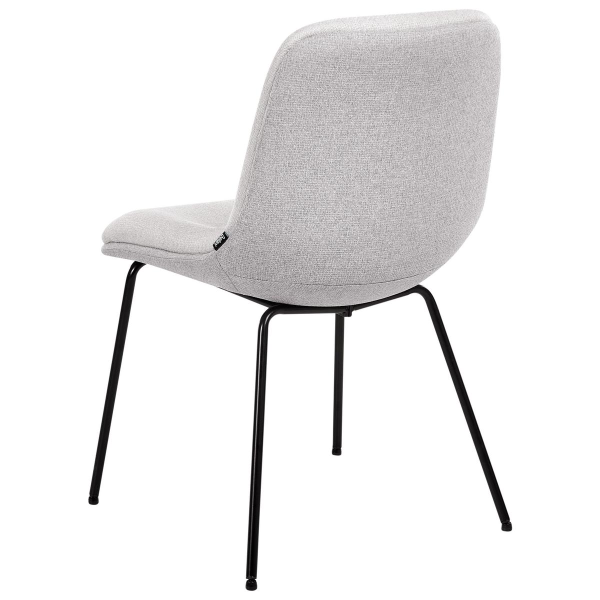 ESSZIMMERSTUHL 2er-Set Hellgrau Lorida - Hellgrau, Textil (46/81/55cm) - Beliani