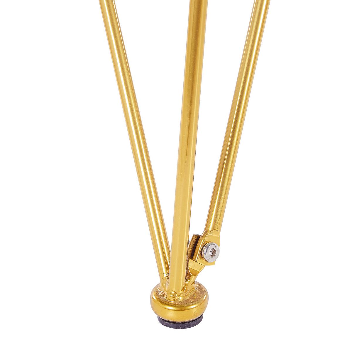 ESSTISCH 140/80/75 cm Schwarz, Weiß, Goldfarben Rechteckig Kenton - Schwarz, Glas (140/80/75cm) - Beliani