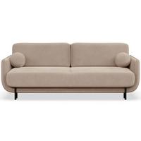 SCHLAFSOFA Ovals Beige - Beige/Schwarz, Textil/Metall (236/95/96cm) - Selsey