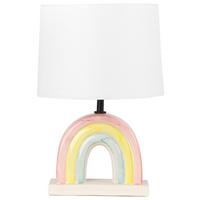 TISCHLEUCHTE Bunt/Weiß Titna - Multicolor/Weiß, Keramik (28/28/42cm) - Beliani