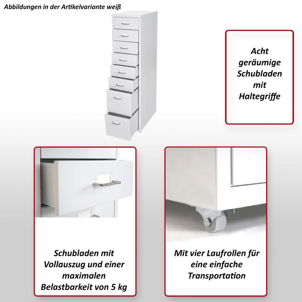 ROLLCONTAINER Rot - Rot, Metall (28/110/41cm) - MCW