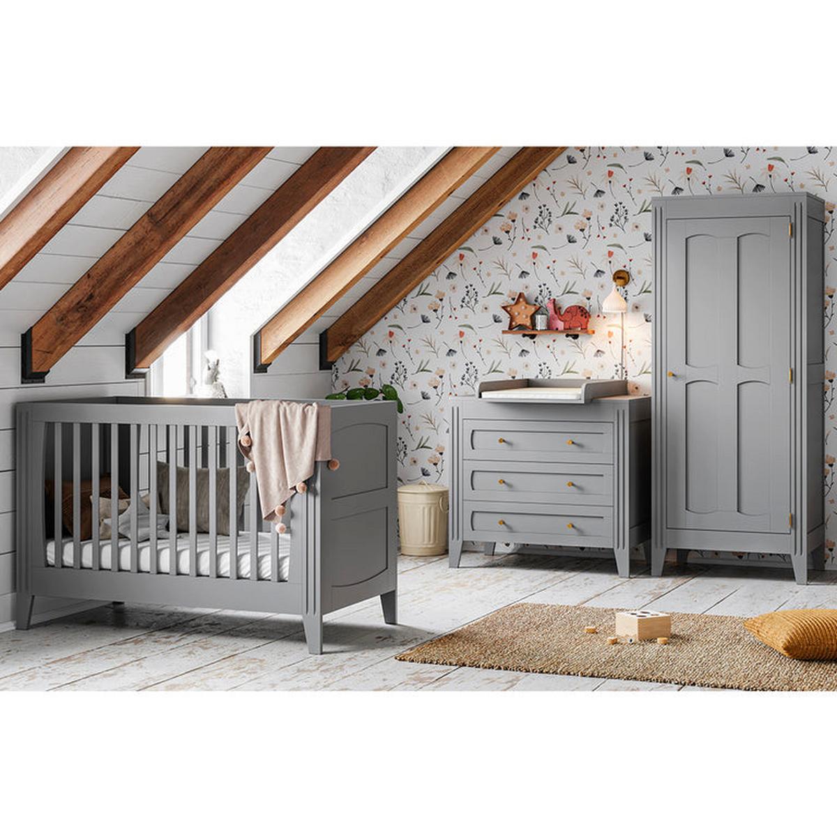 KINDERKOMMODE Grau - Grau, Holzwerkstoff (100/92/55cm) - Petits-meubles