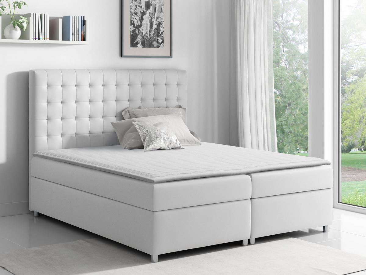 BOXBETT Asti - H3 - Weiß, Holz (200/200cm) - MIRJAN24