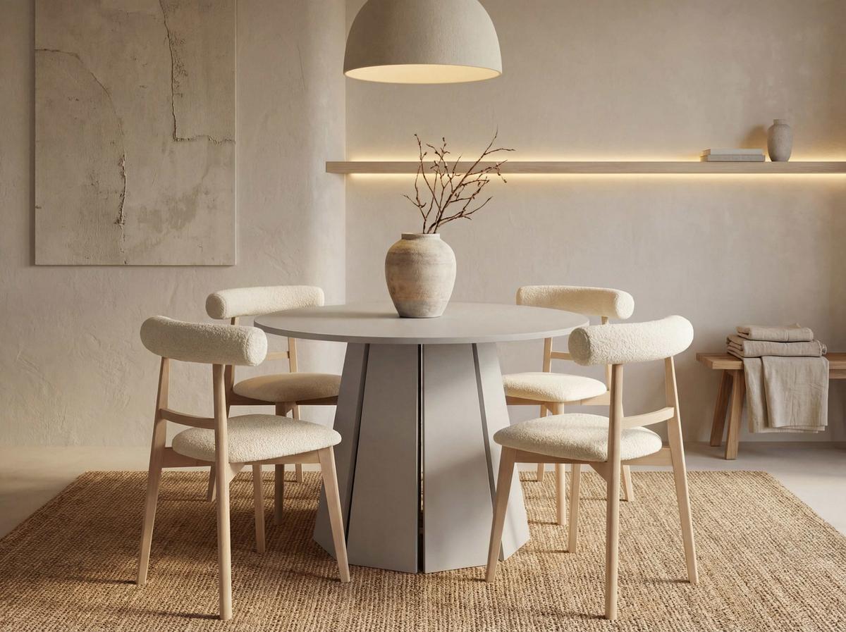 ESSTISCH Lunda rund ausziehbar verlängerbar, Kaschmir Grau-Beige 100/100/76 cm - Kaschmir/Schwarz, Holzwerkstoff (100/100/76cm) - WFL GROUP