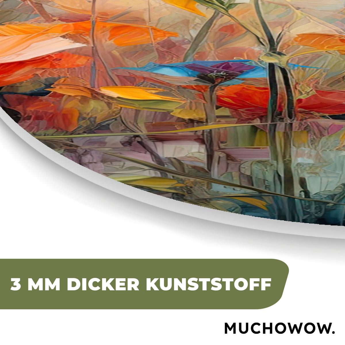 WANDBILD Blumen - Aquarell - Kunst - Botanisch - Natur Deko Groß 80x120 cm - Orange, Kunststoff (80/120cm) - MuchoWow