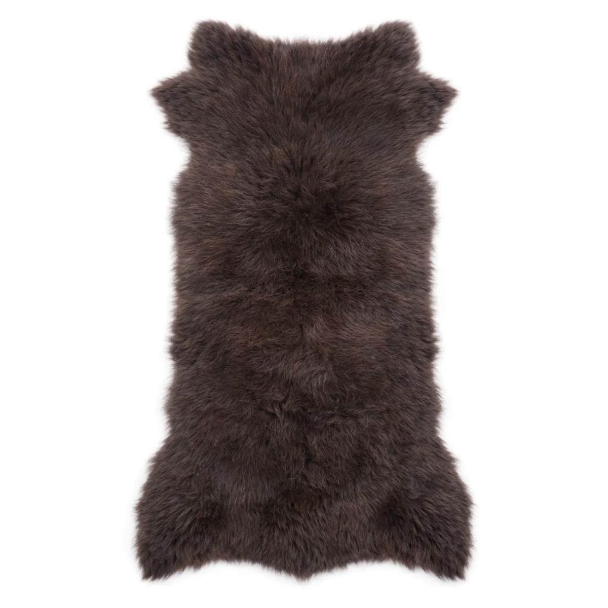 TEPPICH Öko Schaffell Zwei Felle Naturbraun 180/65 cm - Braun, Fell (65/180cm) - Provellus
