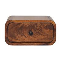 NACHTTISCH Avora Wandmontiert mit 1 Schublade, Braun - Messingfarben/Braun, Holz/Metall (30/15/25cm) - Artisan Furniture