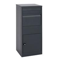 PAKETKASTEN GRÖßE L rechteckig Anthrazit - Anthrazit, Metall (41/102/38cm) - MCW