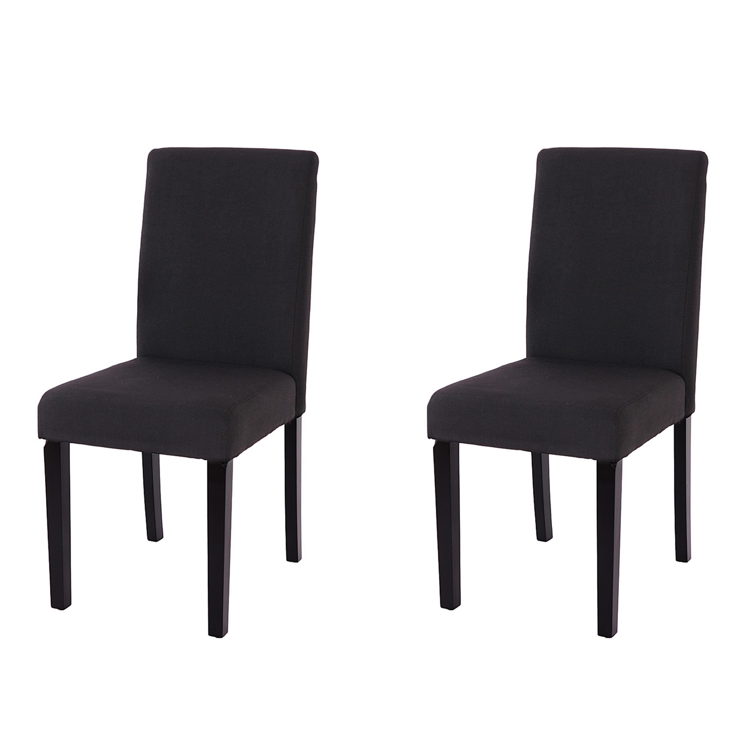 ESSZIMMERSTUHL Schwarz, Dunkelbraun 2er-Set - Dunkelbraun/Schwarz, Textil (43/90/56cm) - MCW