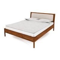 BETT MIT POLSTERKOPFTEIL INA 80x220 Wildeiche - Mokka, Holz (80/220cm) - byoak