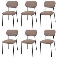 ESSZIMMERSTUHL taupe 6er-Set - Taupe, Textil (44/83/52cm) - MCW
